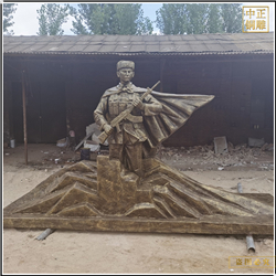 抗日人物銅雕塑鑄造 