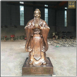 公園廣場(chǎng)孔子銅像 